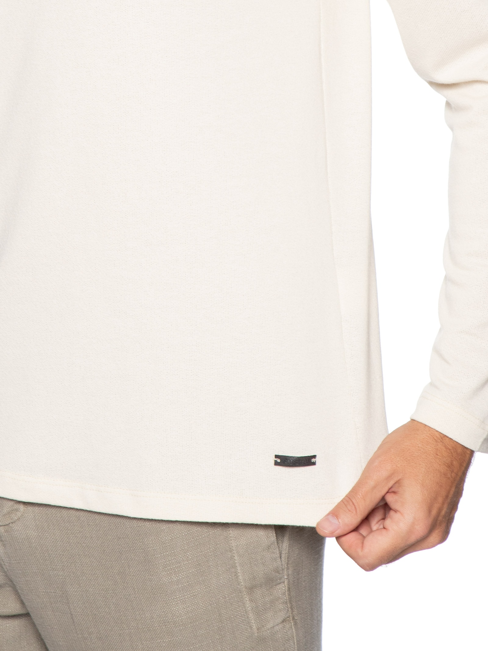 Polo Masculina Manga Longa Milford Branco Austral