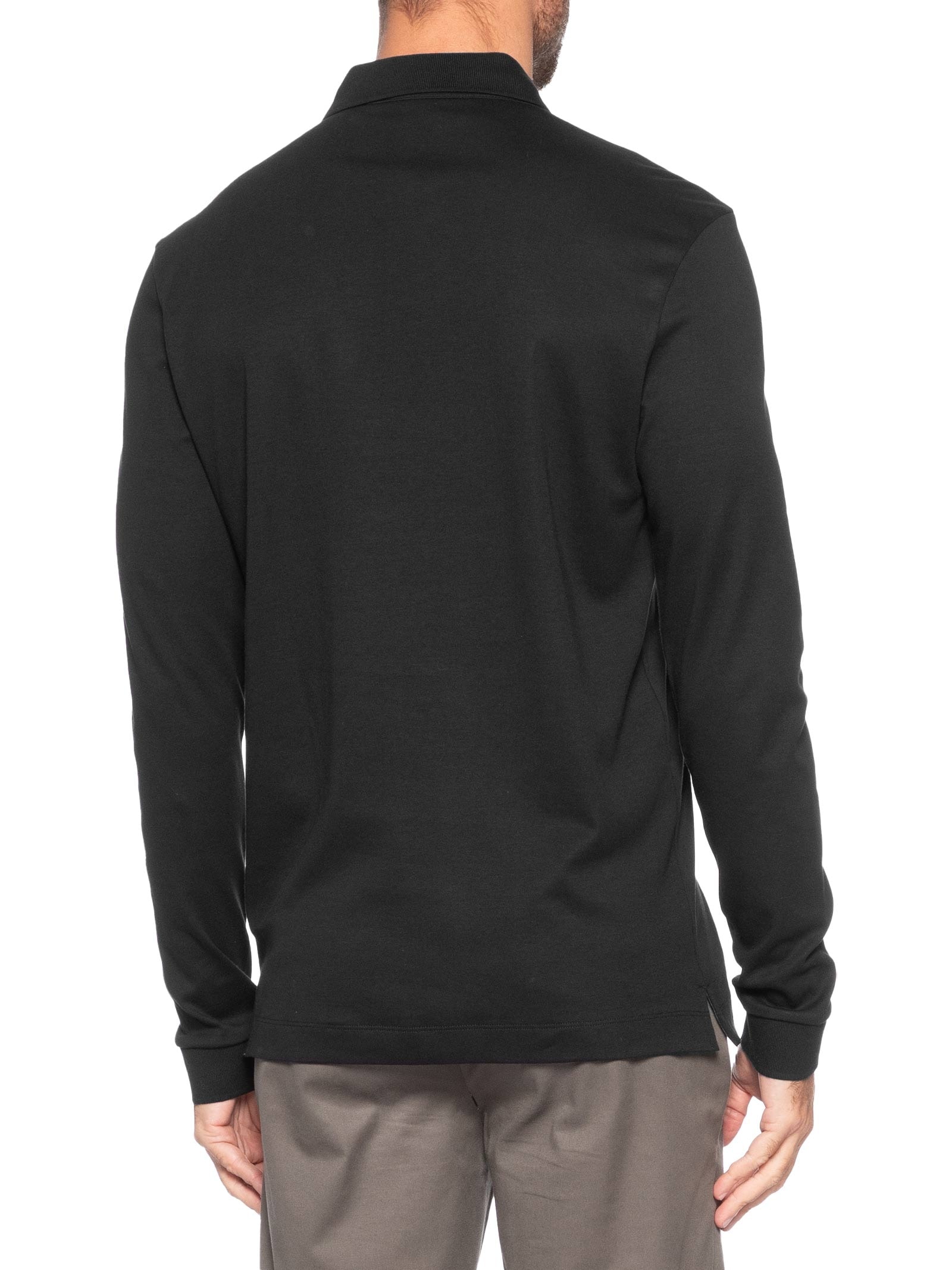 Polo Masculina Manga Longa Pado 30 Slim fit  Preto Boss