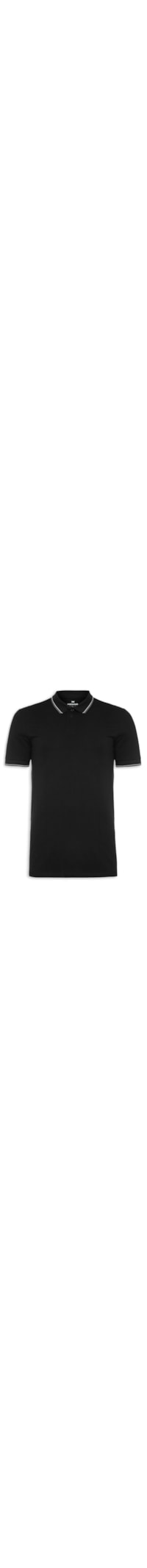 Polo Masculina Mangas Curtas - Preto