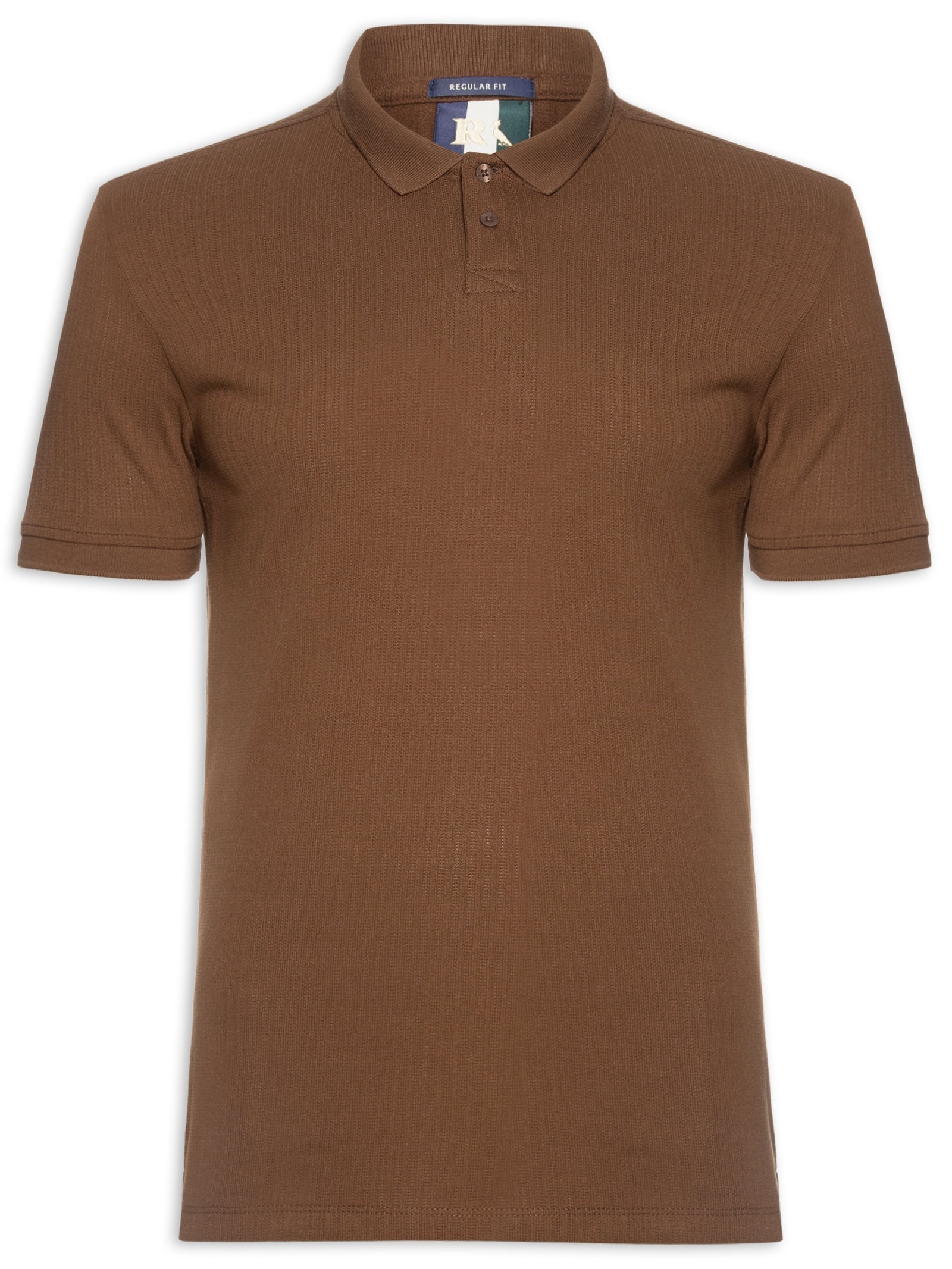Polo Masculina Maquinetado Lina Marrom Reserva