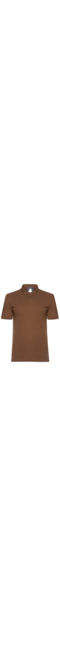 Polo Masculina Maquinetado Lina – Marrom