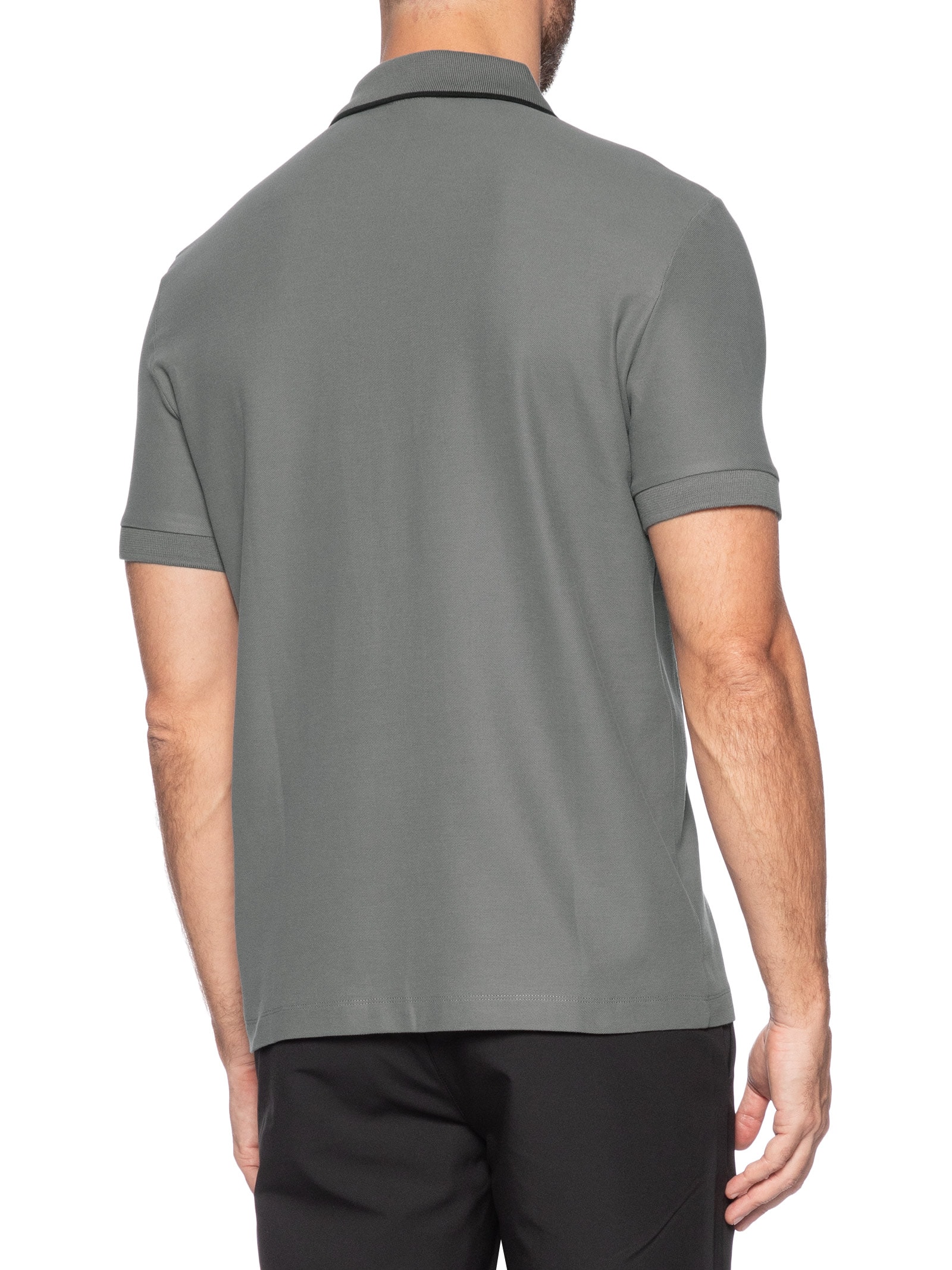 Armani Exchange - Polo Masculina Mc Slim Fit Buttonless - Cinza