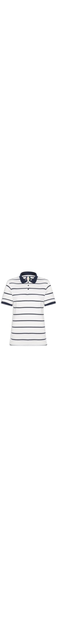 Polo Masculina Meia Malha Fio Tinto - Azul