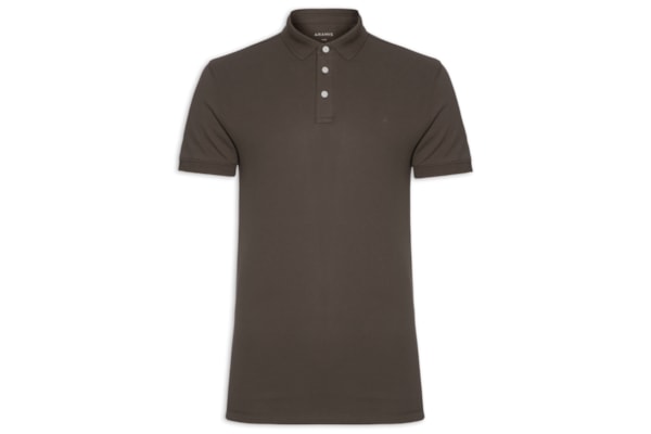 Polo Masculina Mercerized Cotton Piquet - Marrom