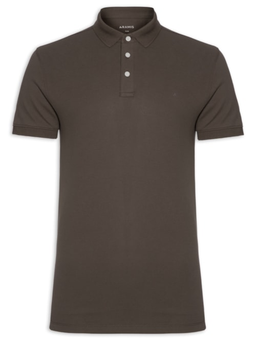 Polo Masculina Mercerized Cotton Piquet – Marrom