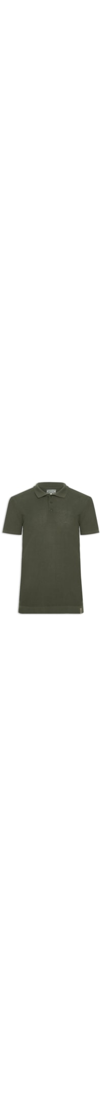 Polo Masculina Micro Quadrilé Em Tricot - Verde