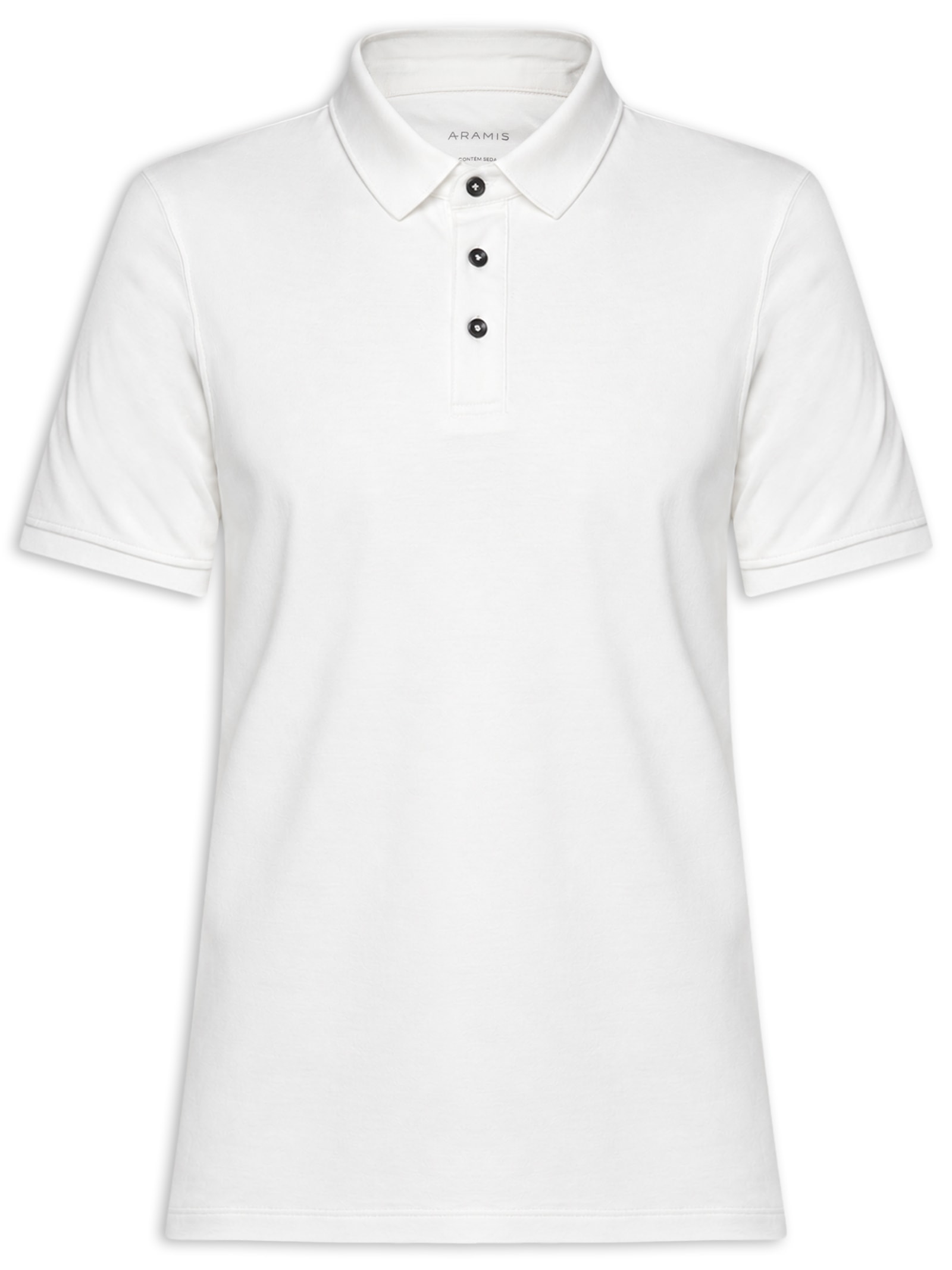 Polo Masculina Modal E Seda Branco Aramis