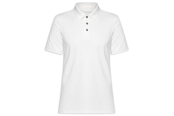 Polo Masculina Modal E Seda - Branco