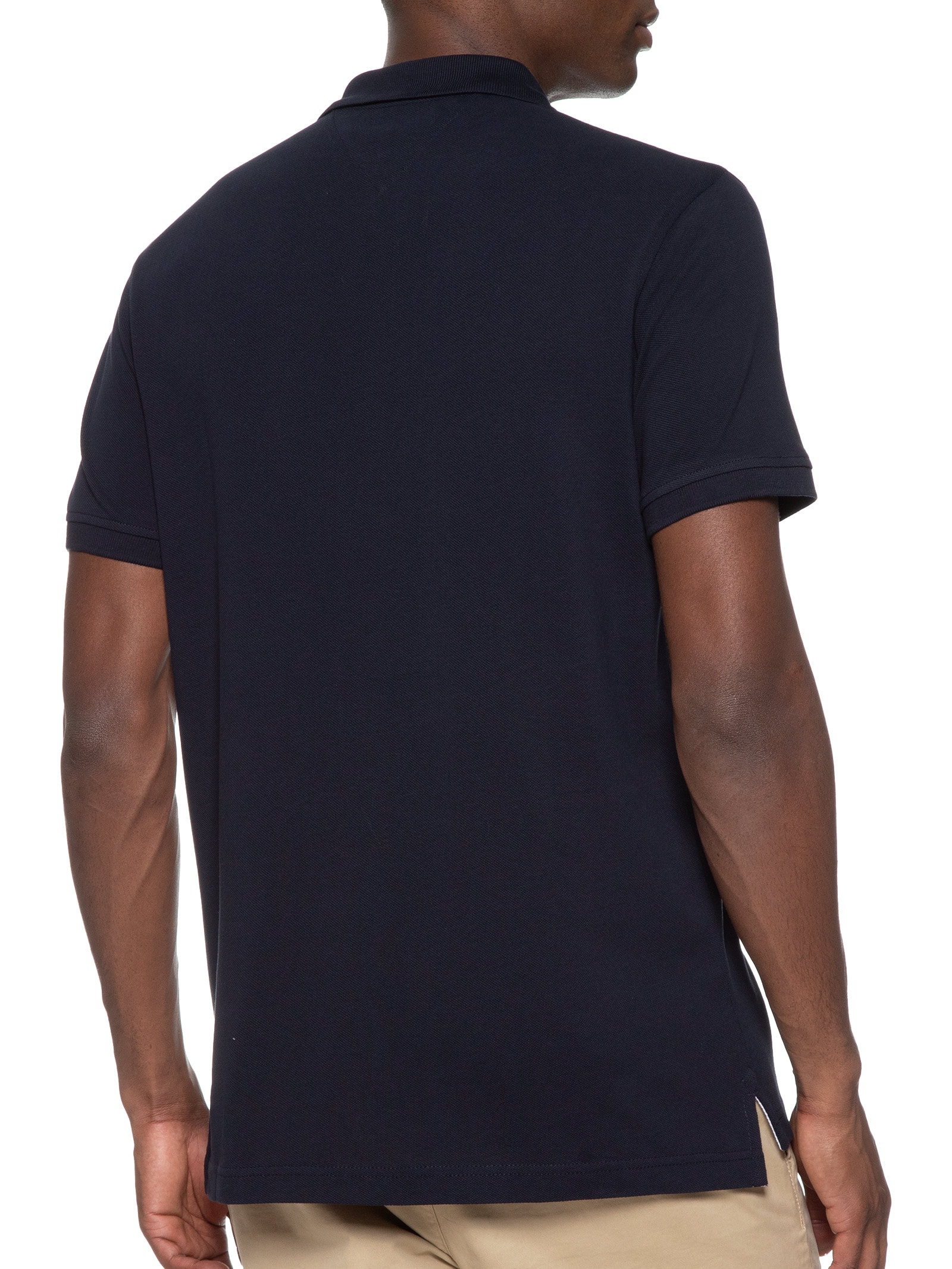 Polo Masculina Monotype Placket Regular Azul Tommy Hilfiger