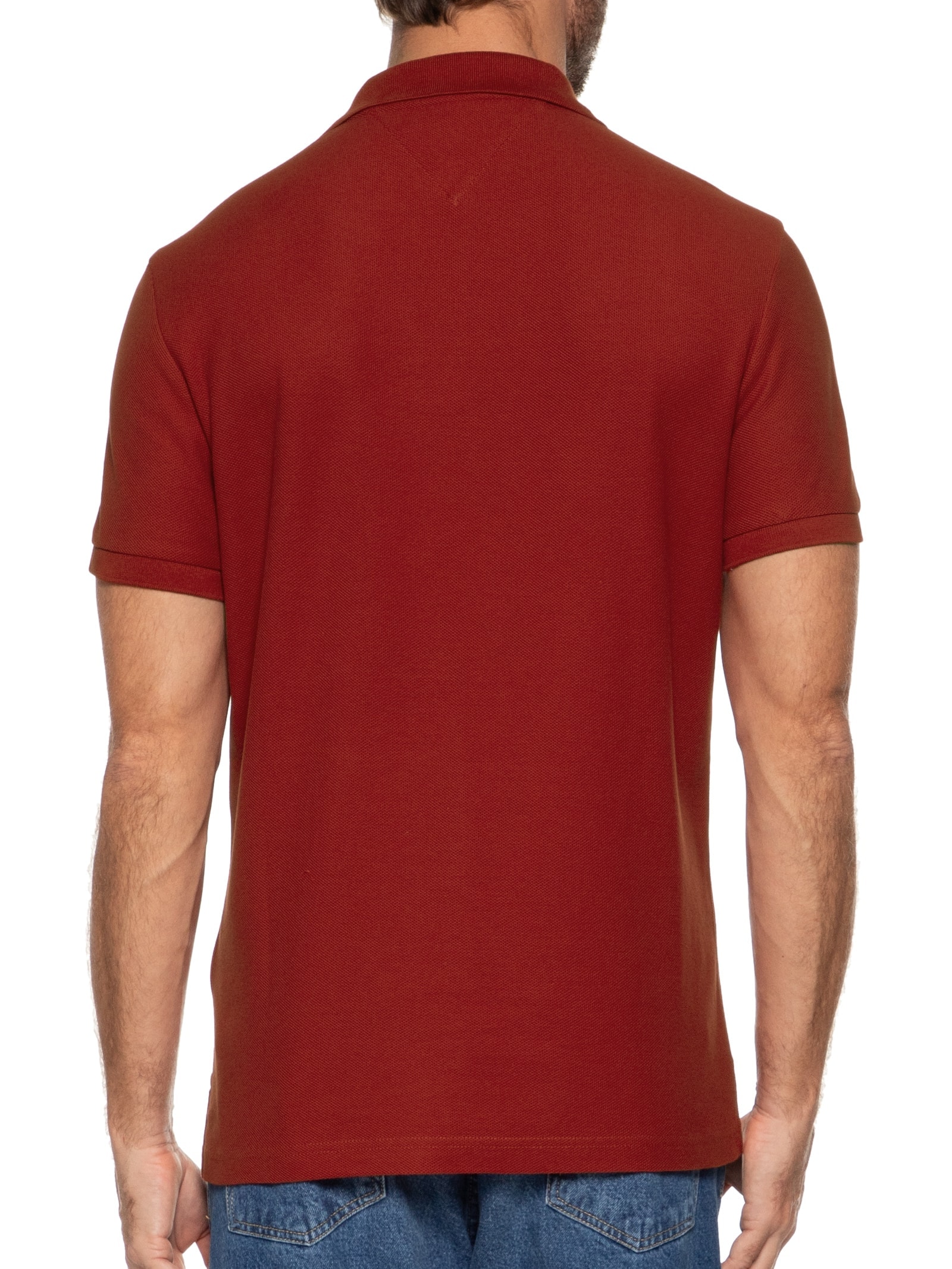 Polo Masculina New IMD Regular Vermelho Tommy Hilfiger