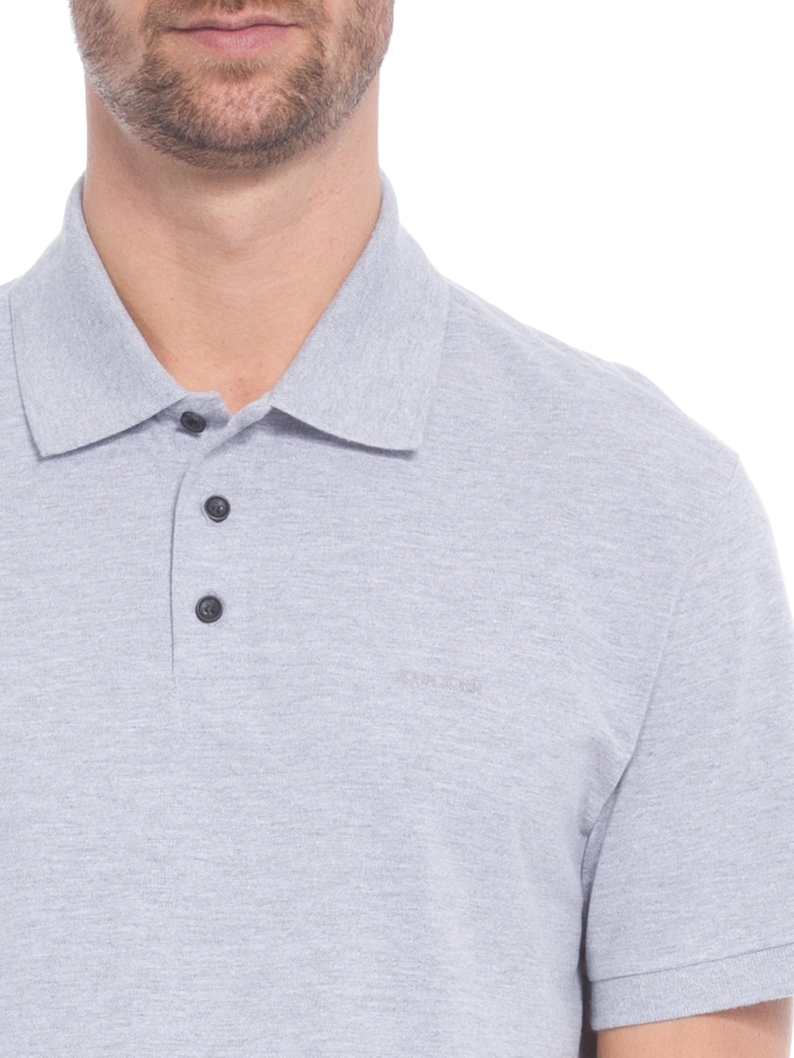 Polo Masculina New Simple Basic Cinza John John