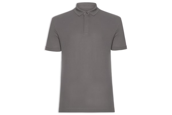 Polo Masculina Nova Iorque Piquet Premium - Cinza