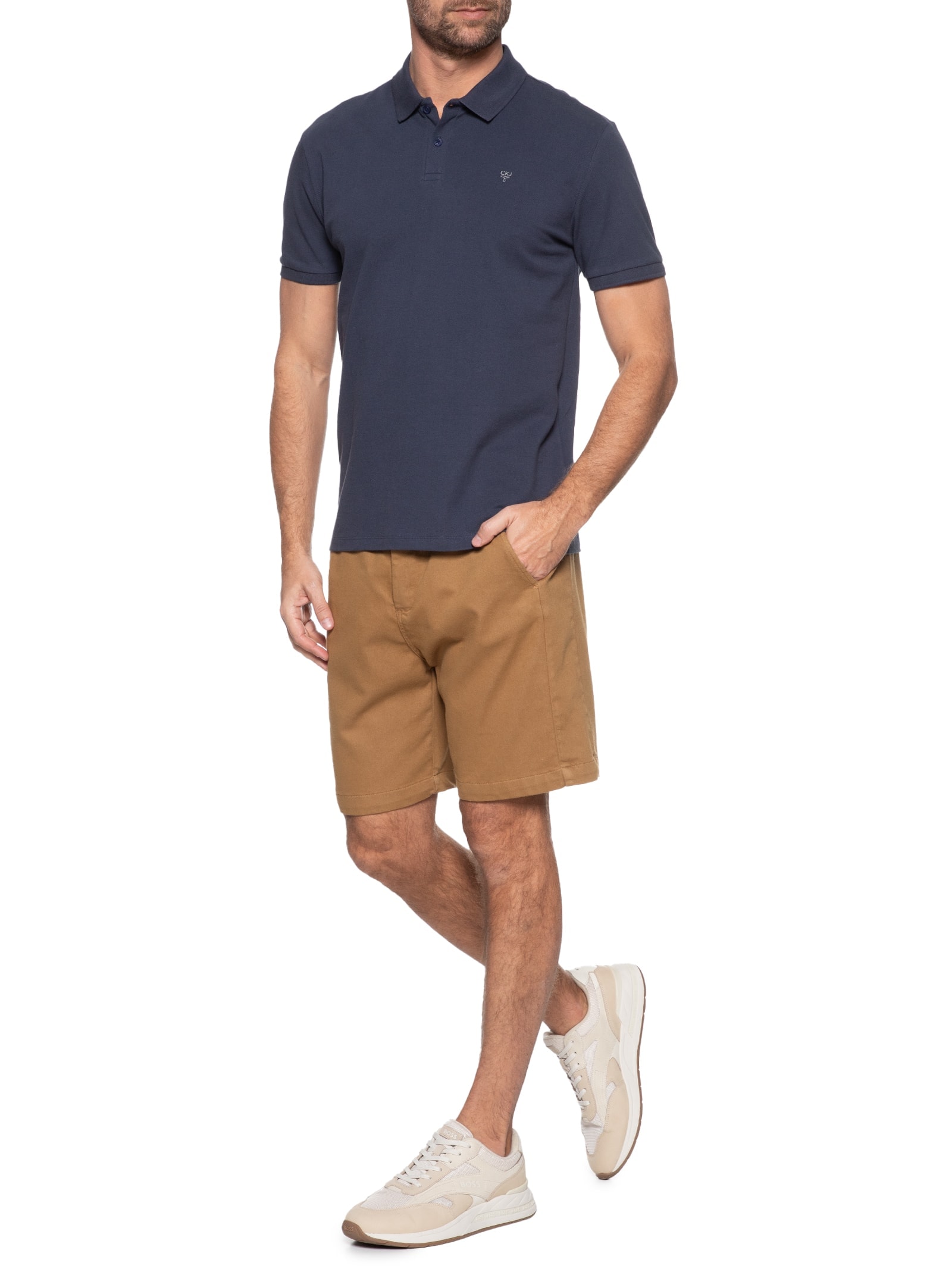 Polo Masculina Omega Azul  Calvin Klein Jeans