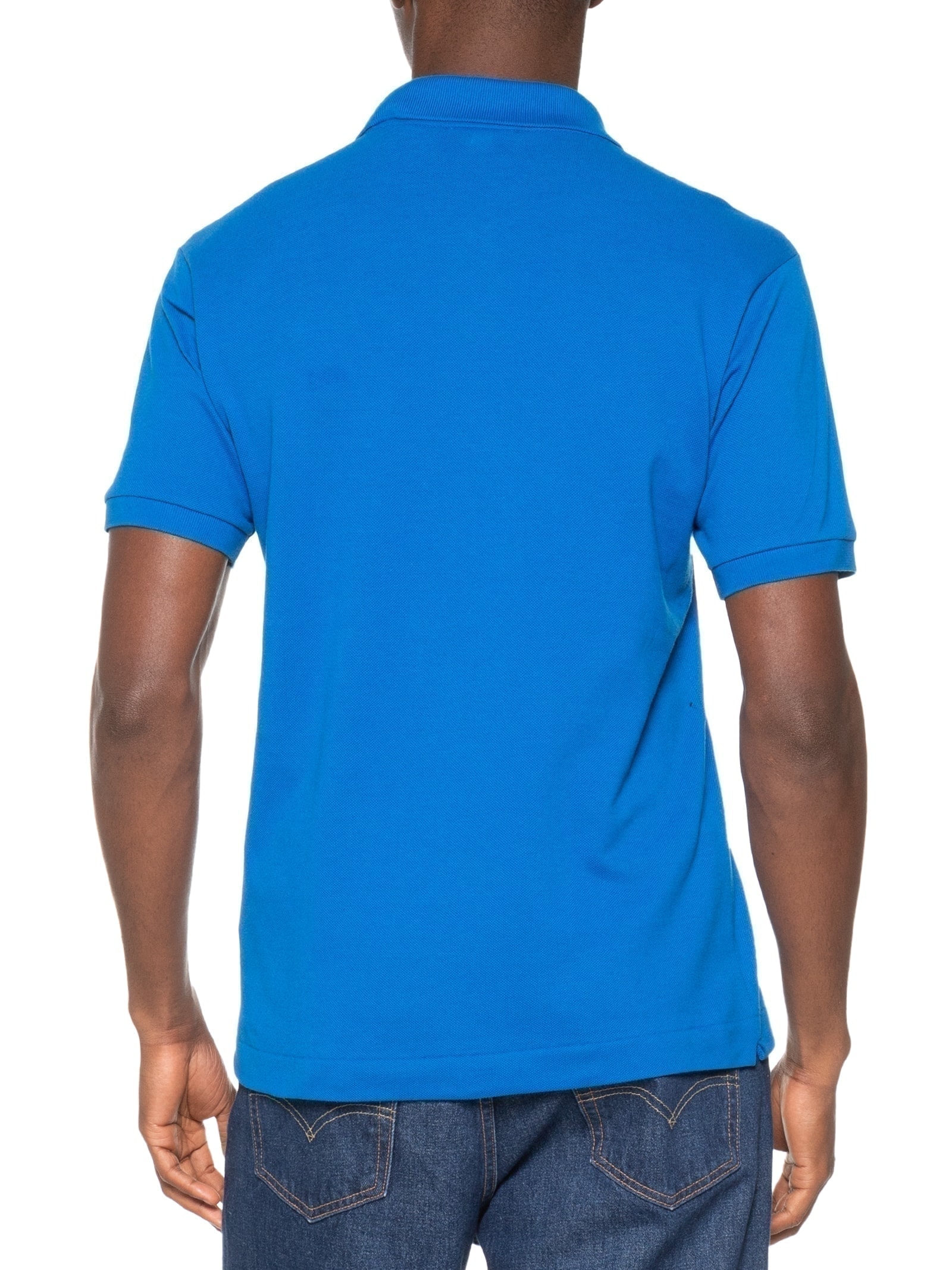  Polo Masculina Original Classic Fit L.12.12 Em Piquet De Algodão Azul Lacoste