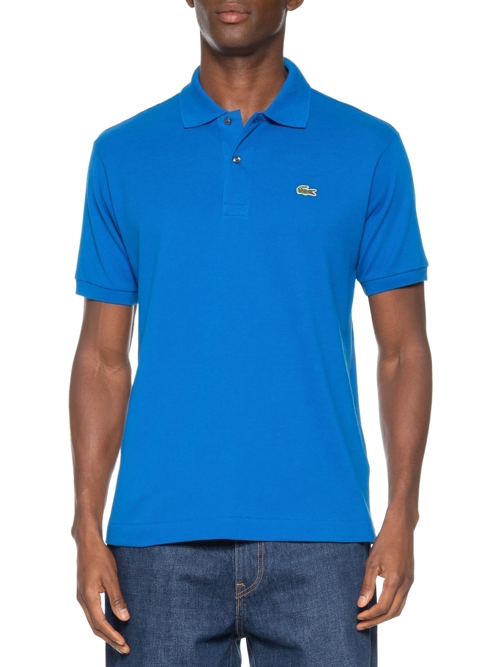  Polo Masculina Original Classic Fit L.12.12 Em Piquet De Algodão Azul Lacoste