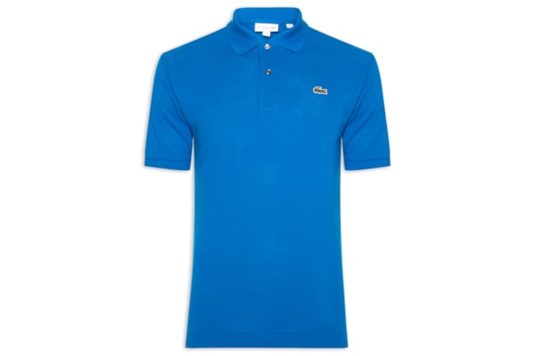  Polo Masculina Original Classic Fit L.12.12 Em Piquet De Algodão - Azul
