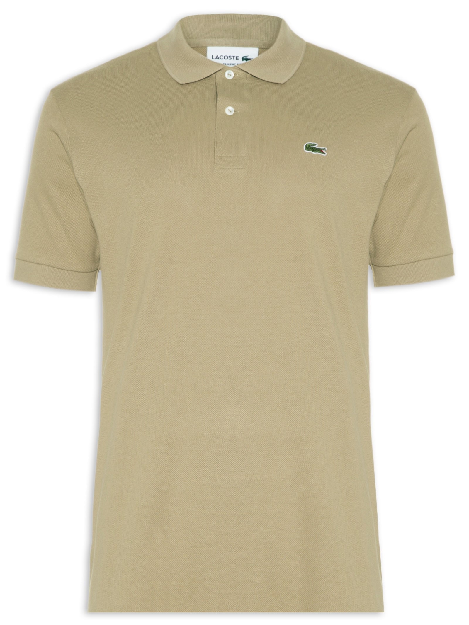 Polo Masculina Original Classic Fit L.12.12 Em Piquet De Algodão Bege Lacoste