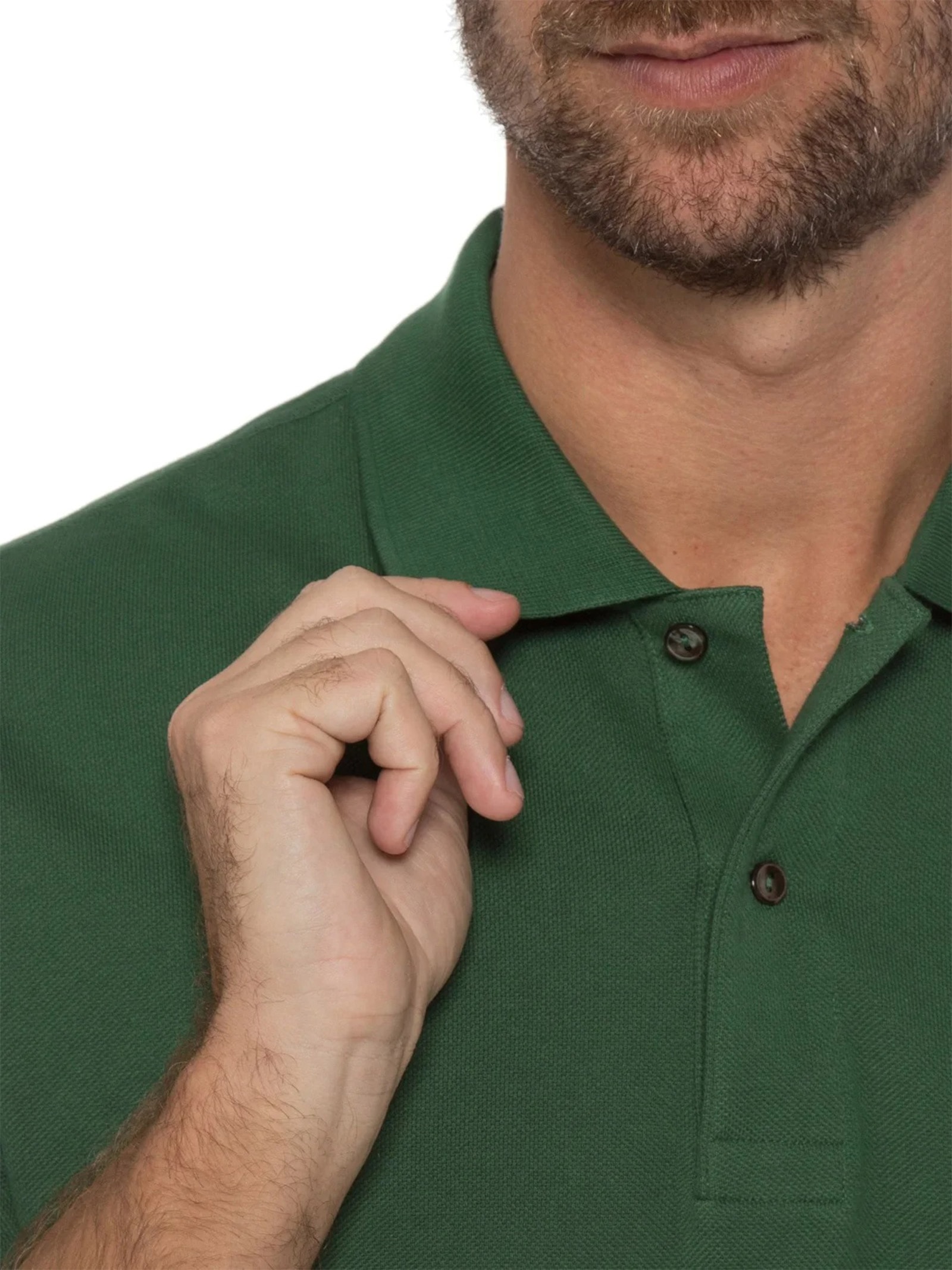 Polo Masculina Original Classic Fit L.12.12 Em Piquet De Algodão Verde Lacoste