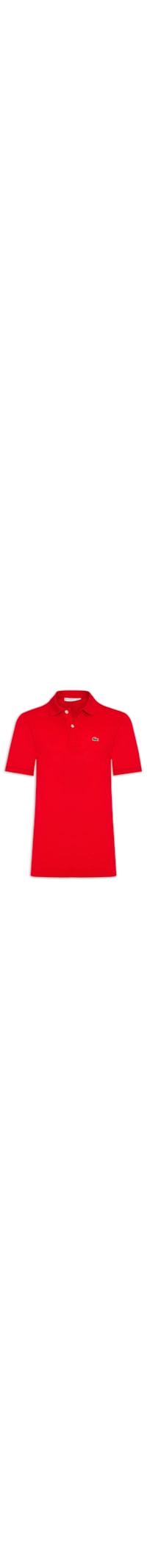 Polo Masculina Original Classic Fit L.12.12 Em Piquet De Algodão - Vermelho