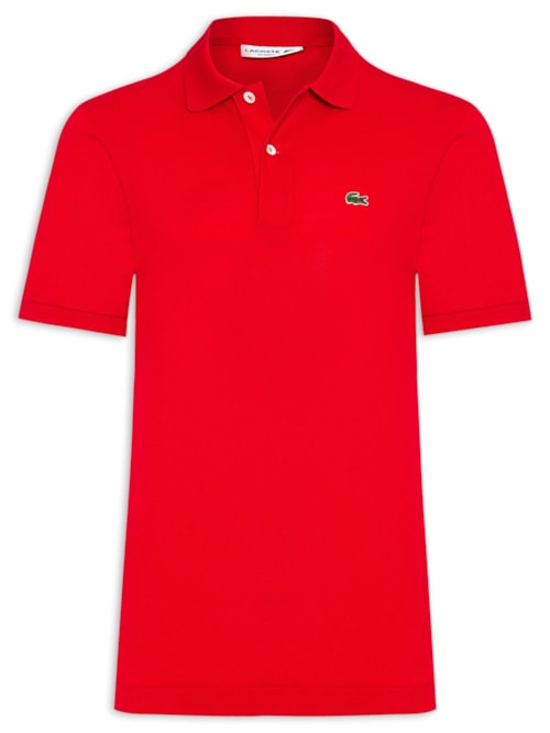 Polo Masculina Original Classic Fit L.12.12 Em Piquet De Algodão – Vermelho