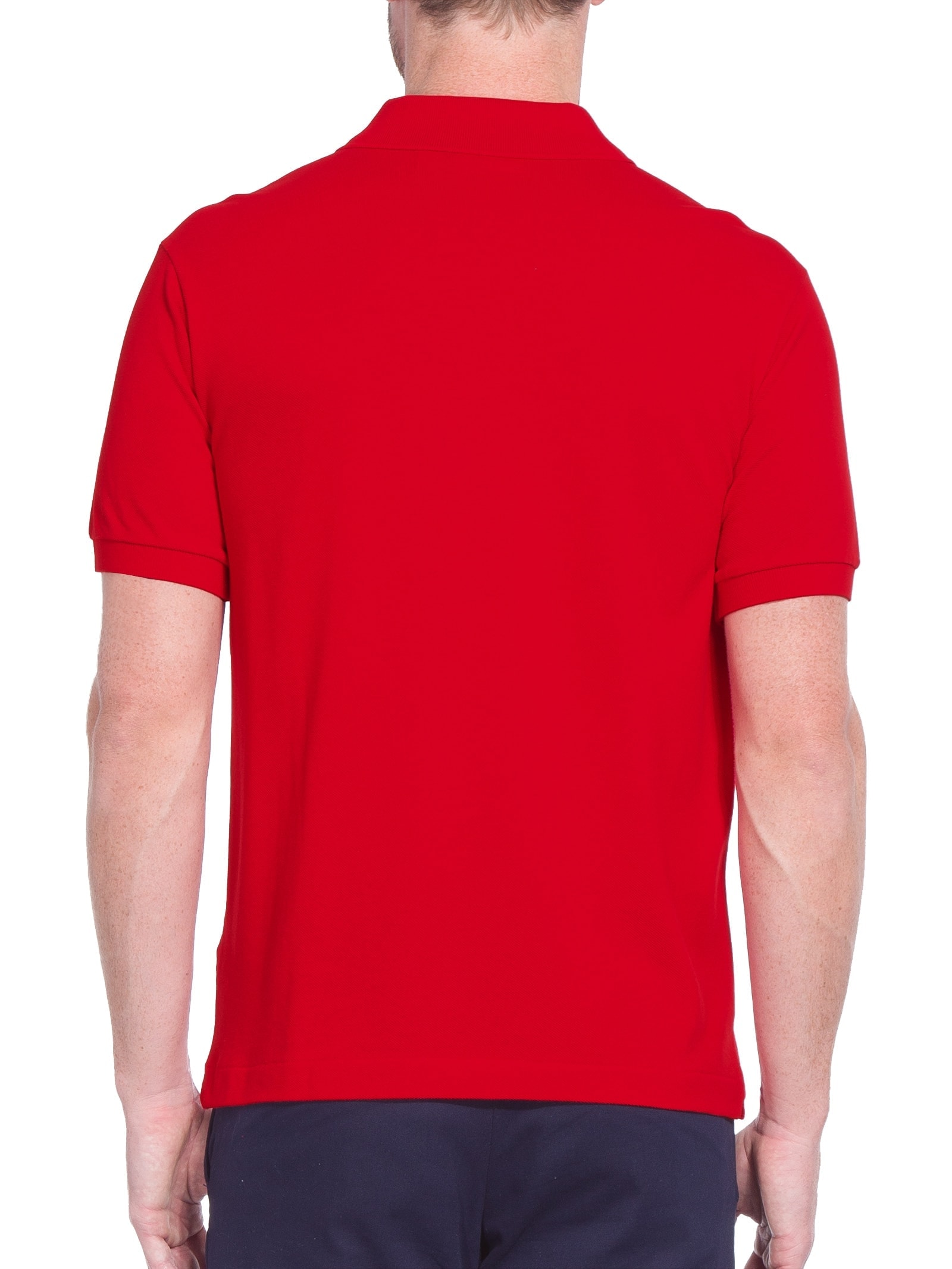 Polo Masculina Original Classic Fit L.12.12 Em Piquet De Algodão Vermelho Lacoste