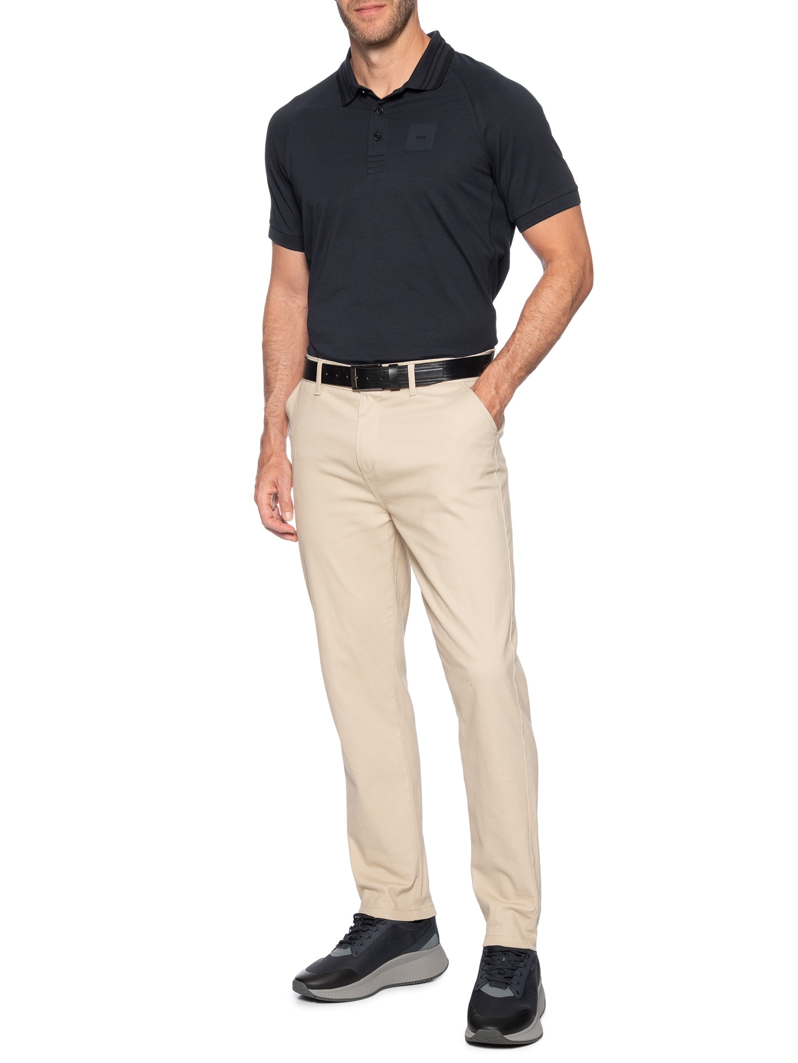 Polo Masculina Paddy Azul Boss