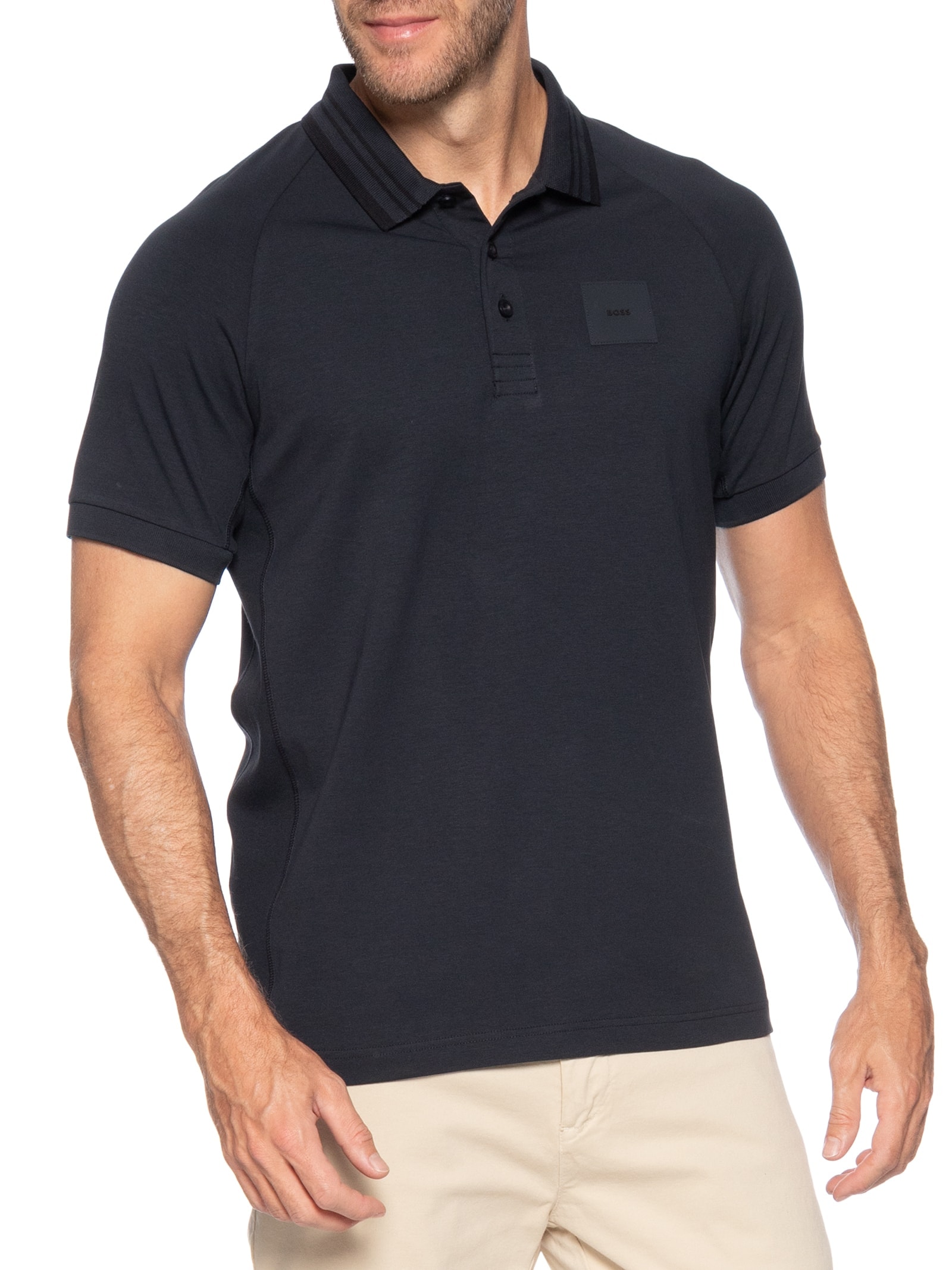 Polo Masculina Paddy Azul Boss
