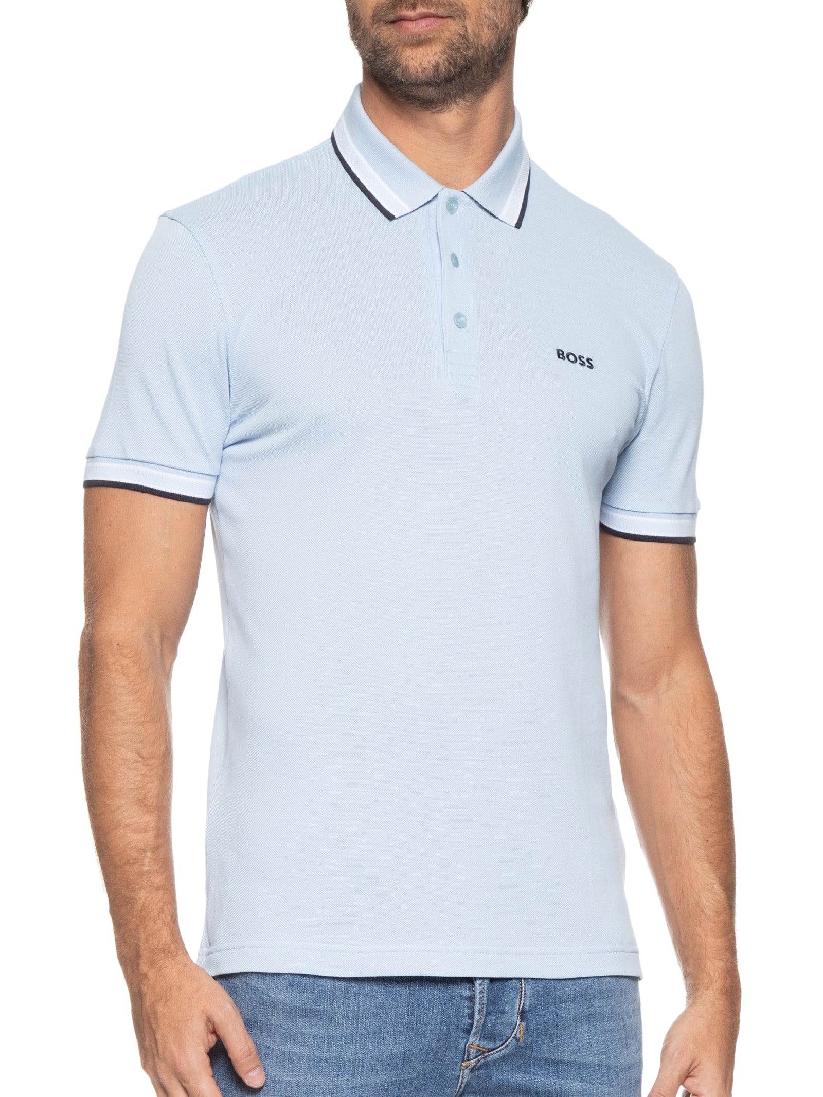 Polo Masculina Paddy BOSS – Azul Boss