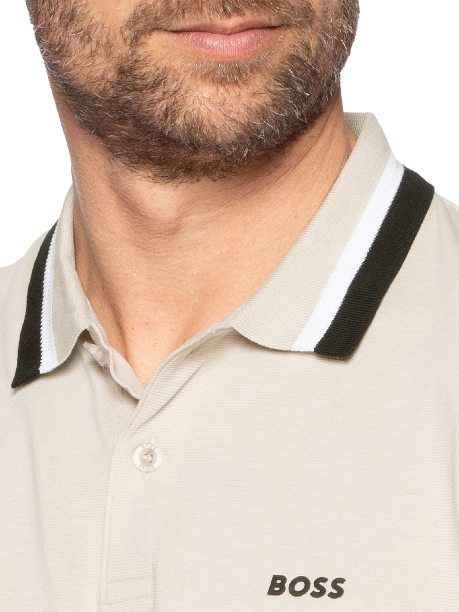 Polo Masculina Paddy Heritage Bege  Boss