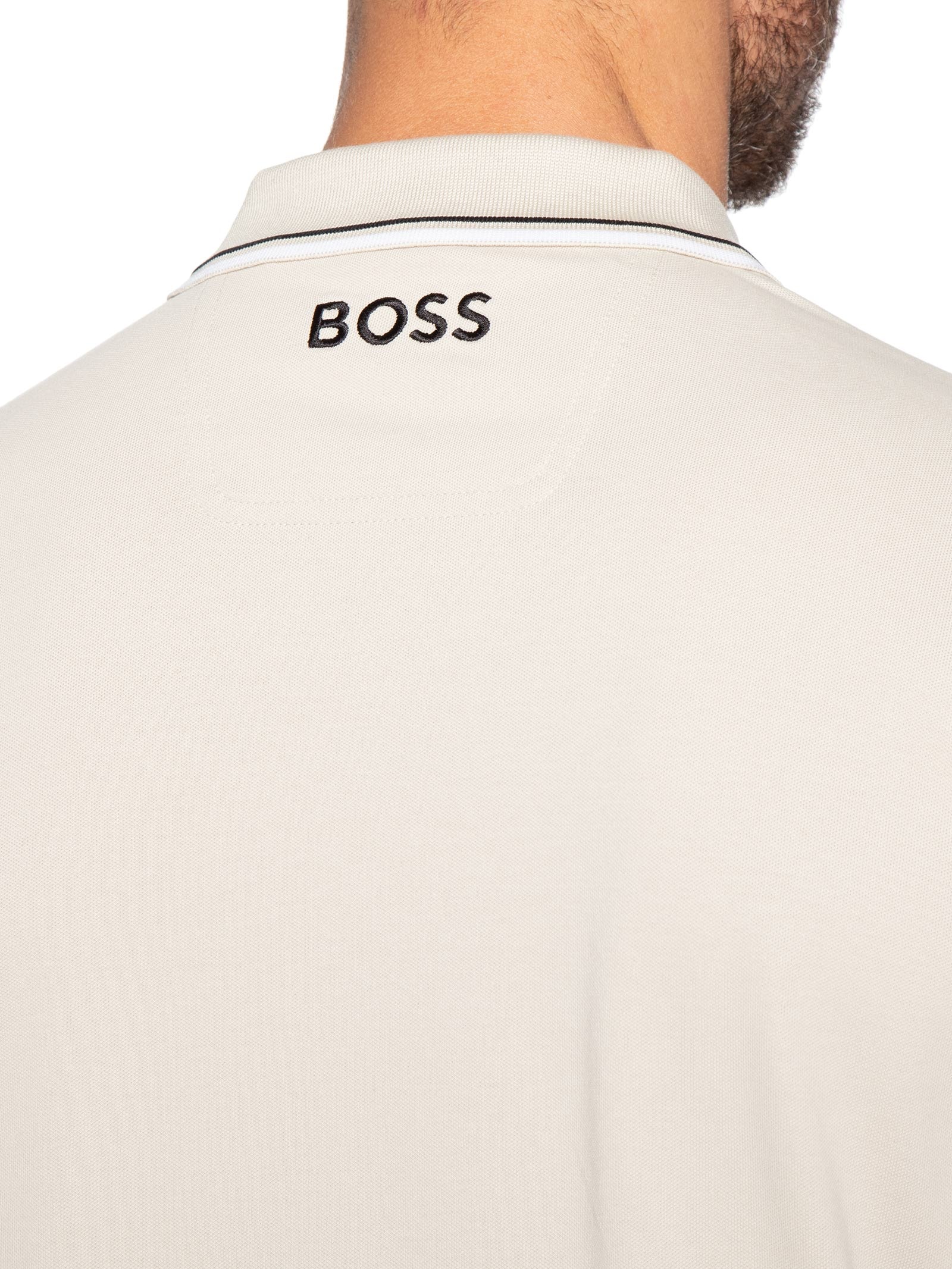 Polo Masculina Paddy Regular Fit  Bege Boss