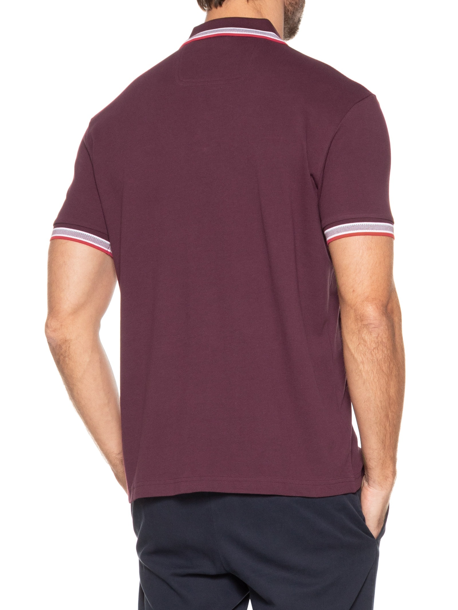 Polo Masculina Paddy Vinho Boss