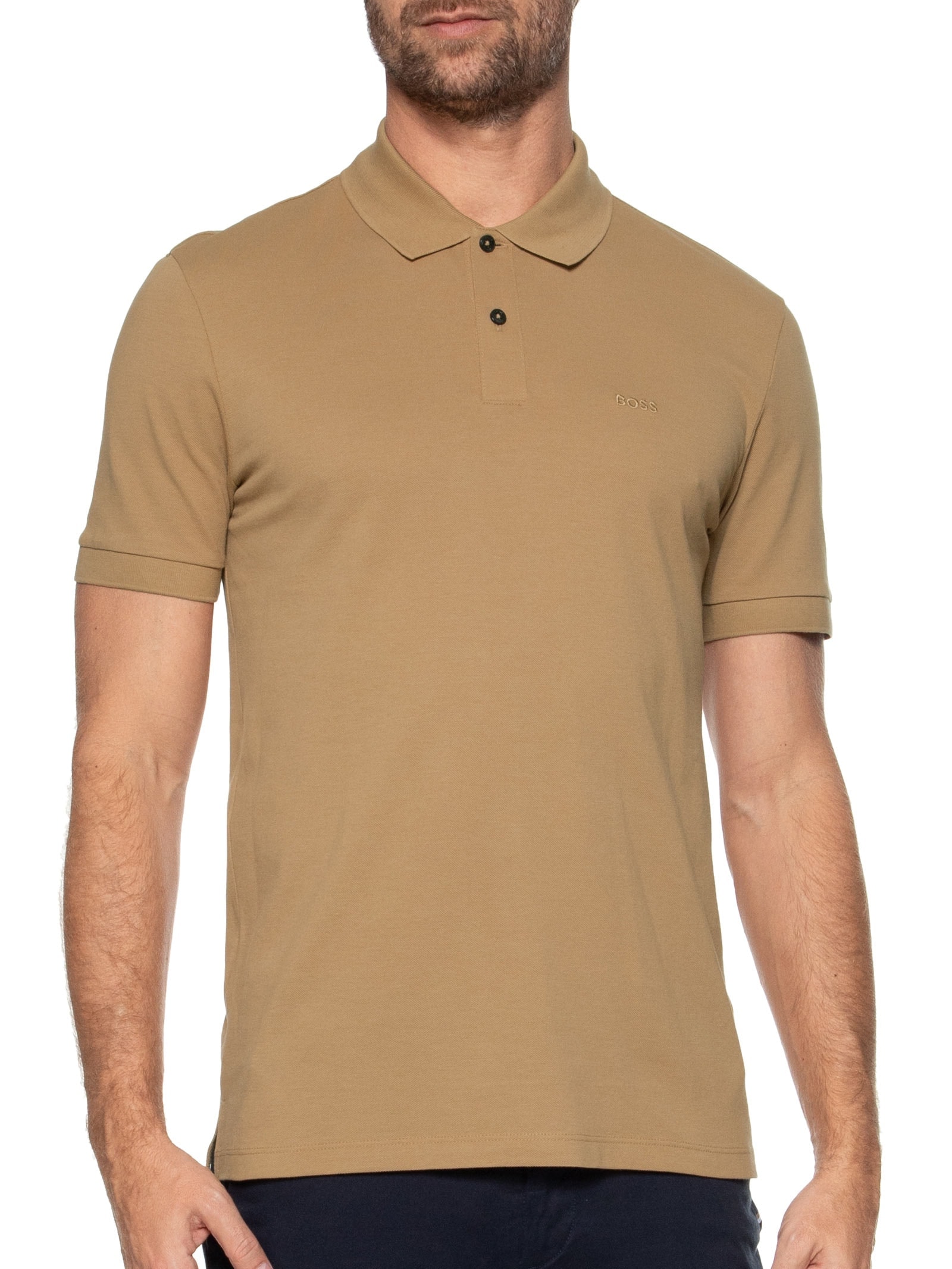 Polo Masculina Pallas Bege Boss