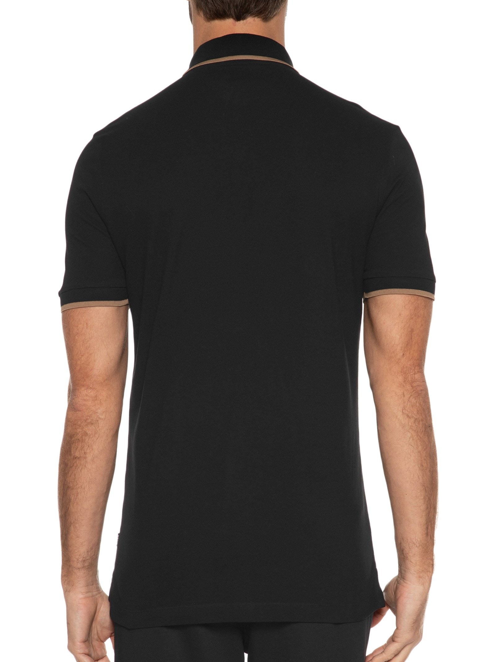 Polo Masculina Parlay Preto Boss