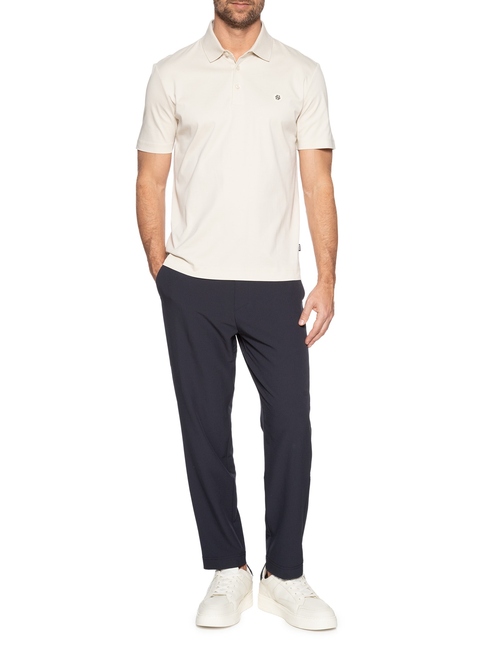 Polo Masculina Parris Regular fit Branco Boss