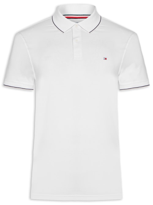 Polo Masculina Performance Jersey Reg – Branco