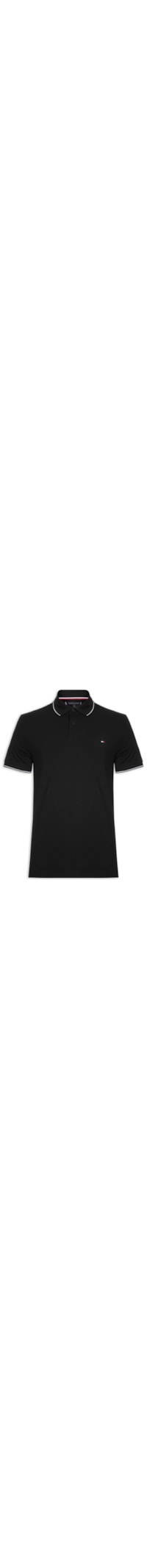 Polo Masculina Performance Jersey Regular - Preto