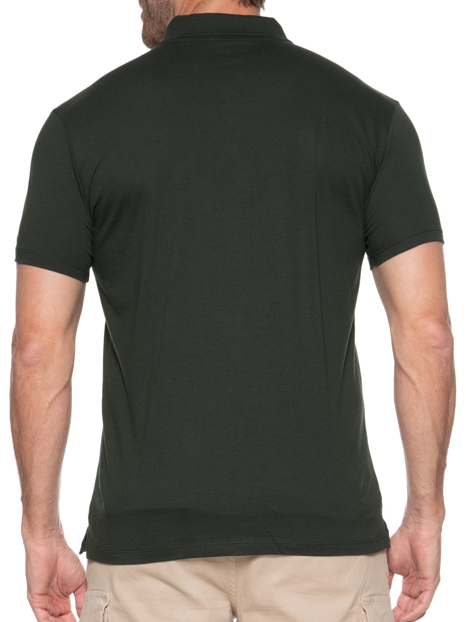 Polo Masculina Pima Easa Mirror Classic Manga Curta Verde Ellus