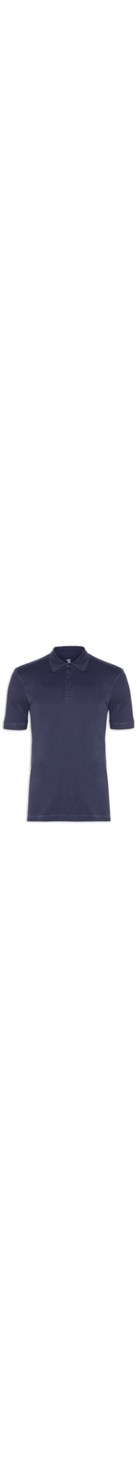 Polo Masculina Pima Manga Curta Regular Fit - Azul