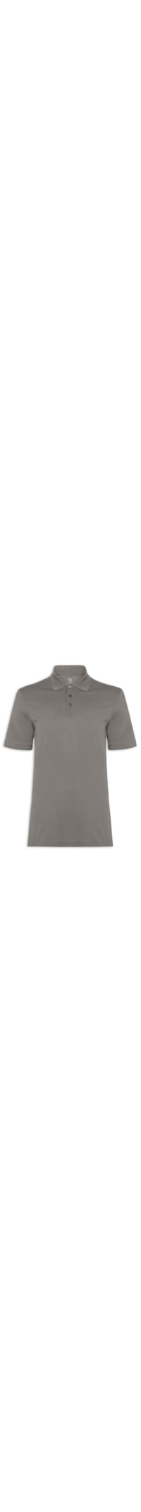 Polo Masculina Pima Manga Curta Regular Fit - Cinza