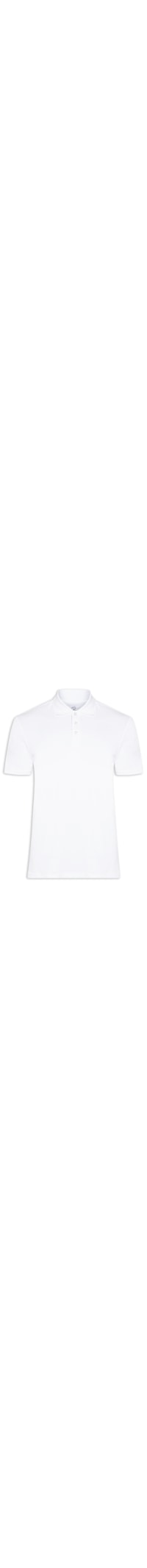 Polo Masculina Pima Manga Curta Regular Fit Malha - Branco