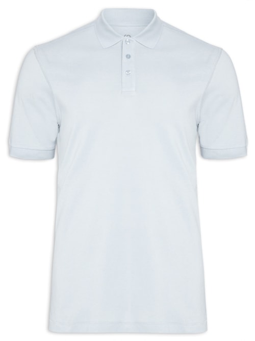 Polo Masculina Pima Manga Curta Regular Fit Piquet – Azul