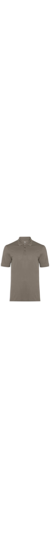 Polo Masculina Pima Manga Curta Regular Fit Piquet - Cinza