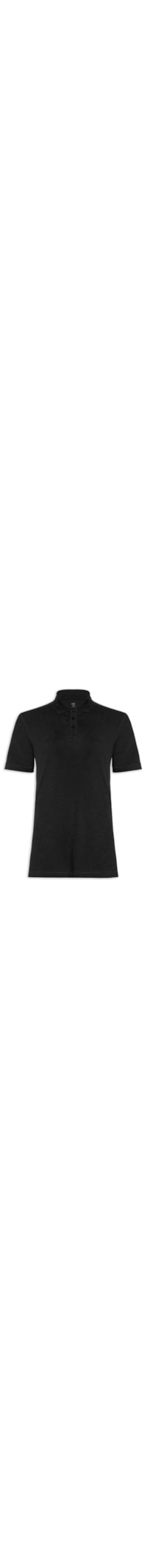 Polo Masculina Pima Manga Curta Regular Fit Piquet - Preto