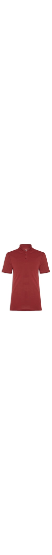 Polo Masculina Pima Manga Curta Regular Fit Piquet - Vermelho