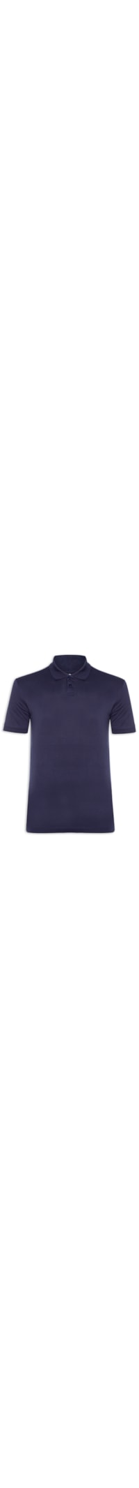 Polo Masculina Pima Manga Curta Slim - Azul