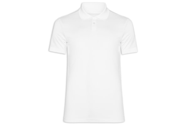 Polo Masculina Pima Manga Curta Slim - Branco