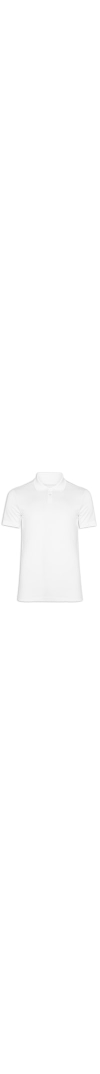 Polo Masculina Pima Manga Curta Slim - Branco
