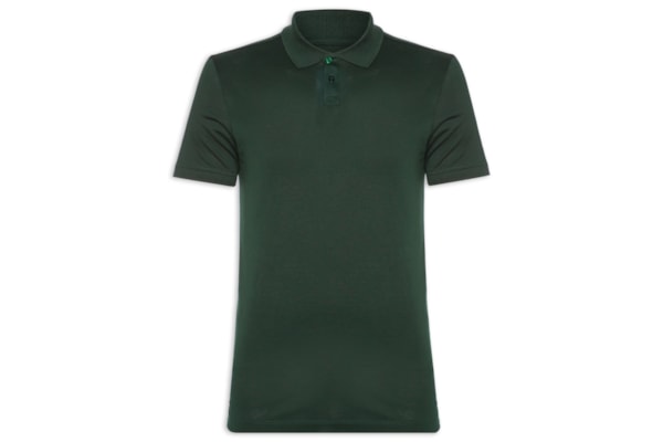 Polo Masculina Pima Manga Curta Slim - Verde