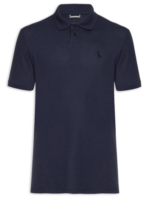 Polo Masculina Pima Piquet - Azul