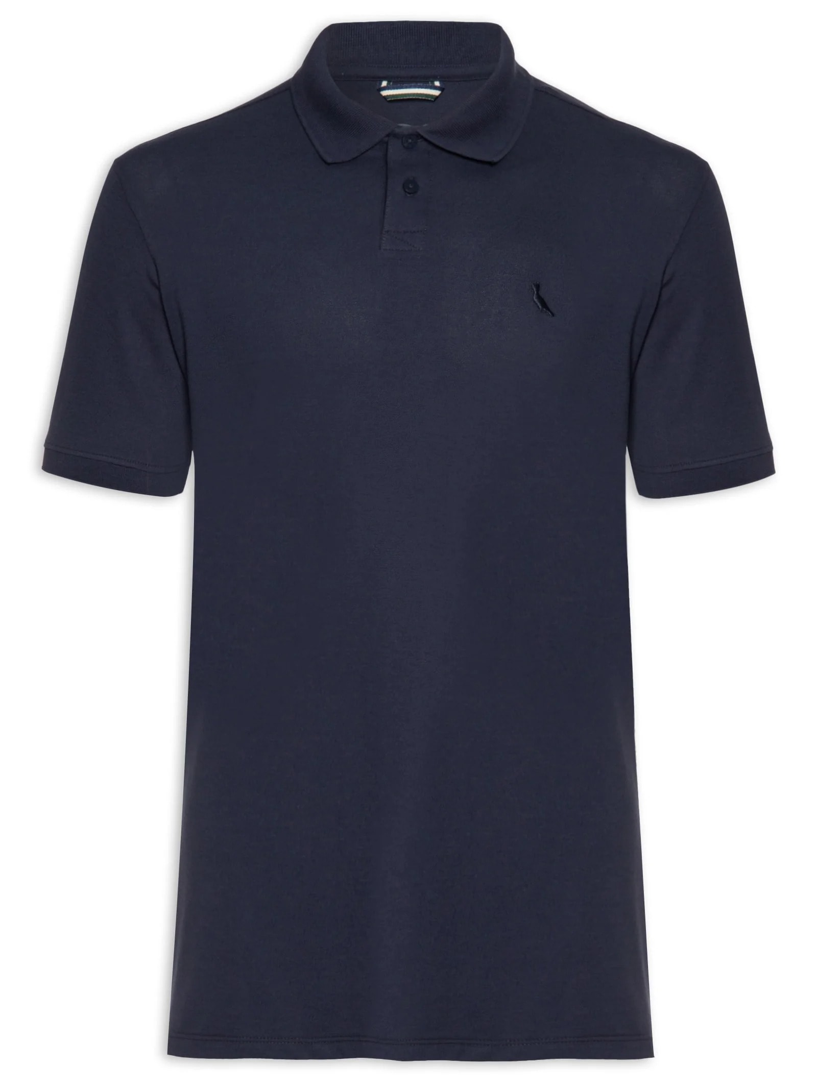 Polo Masculina Pima Piquet Azul Reserva
